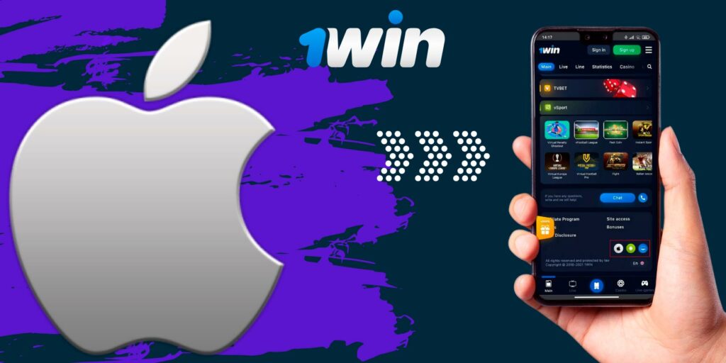 1win aplicativo móvel para IOS