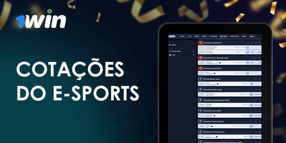 Que chances a 1Win oferece para apostas em e-sports?