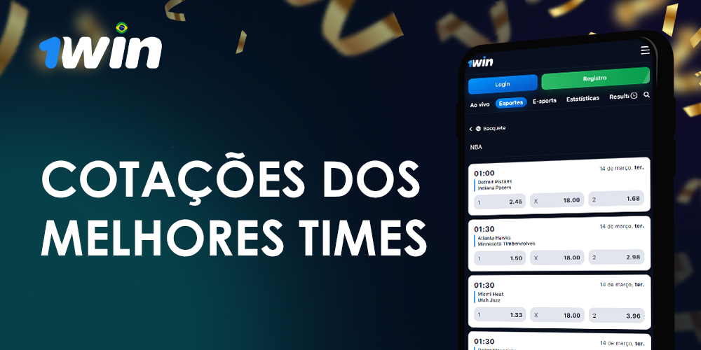 As probabilidades de apostas de basquetebol disponíveis em 1win